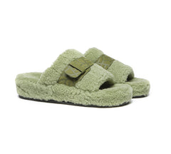 EVERAU® Slippers Women Curly Sheepskin Wool Croft