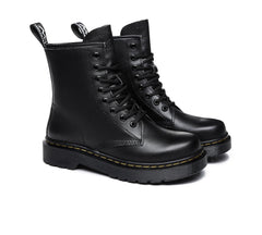 TARRAMARRA® Women Leather Lace Up Black Chunky Boots Simona