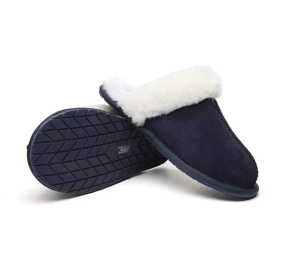 AUSTRALIAN SHEPHERD® UGG Slippers Premium Sheepskin Wool Scuff Rosa