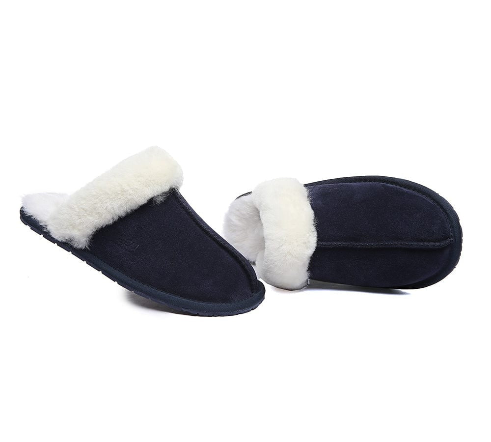 AUSTRALIAN SHEPHERD® UGG Slippers Premium Sheepskin Wool Scuff Rosa