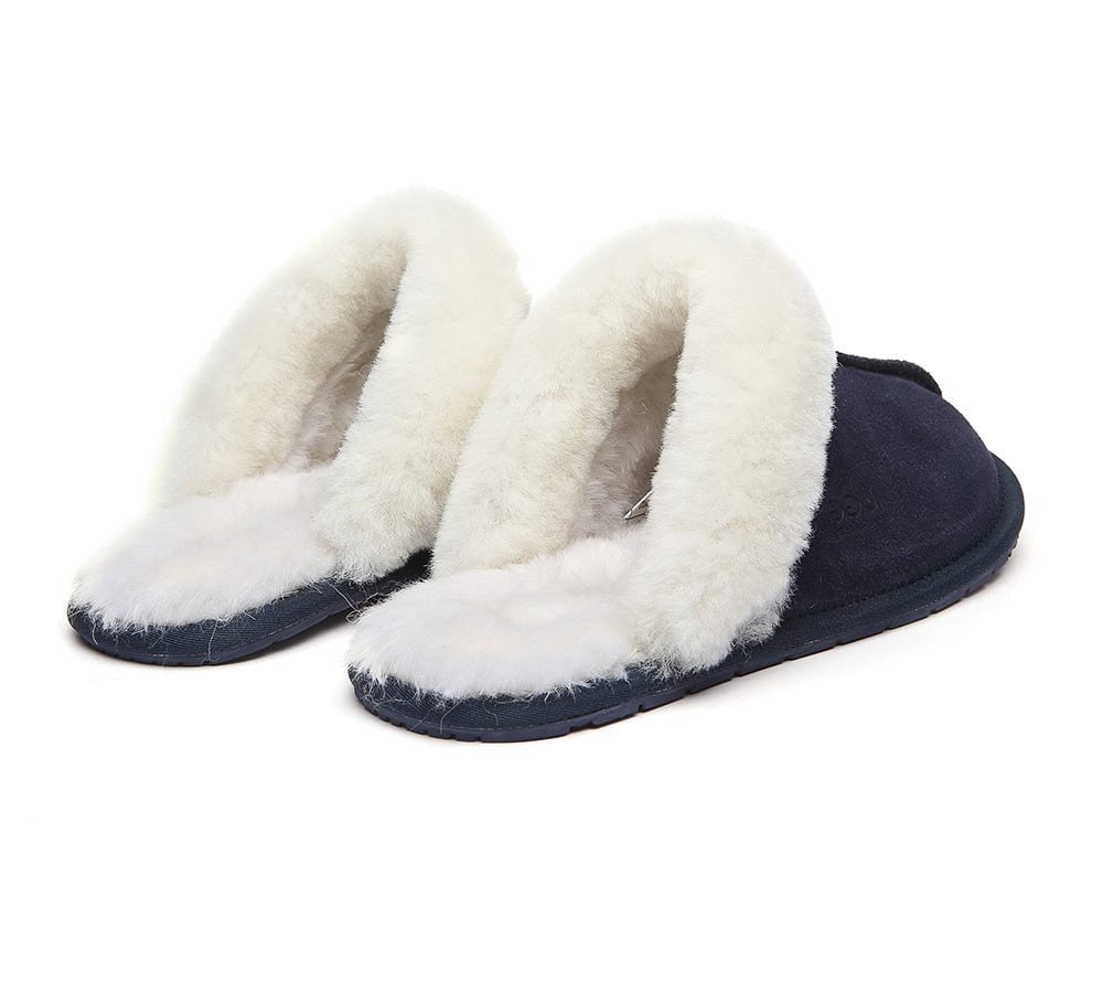 AUSTRALIAN SHEPHERD® UGG Slippers Premium Sheepskin Wool Scuff Rosa