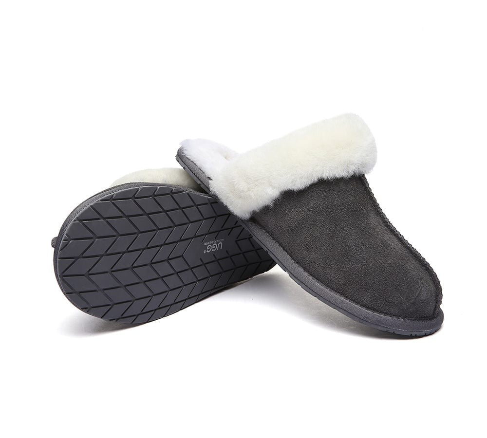 AUSTRALIAN SHEPHERD® UGG Slippers Premium Sheepskin Wool Scuff Rosa