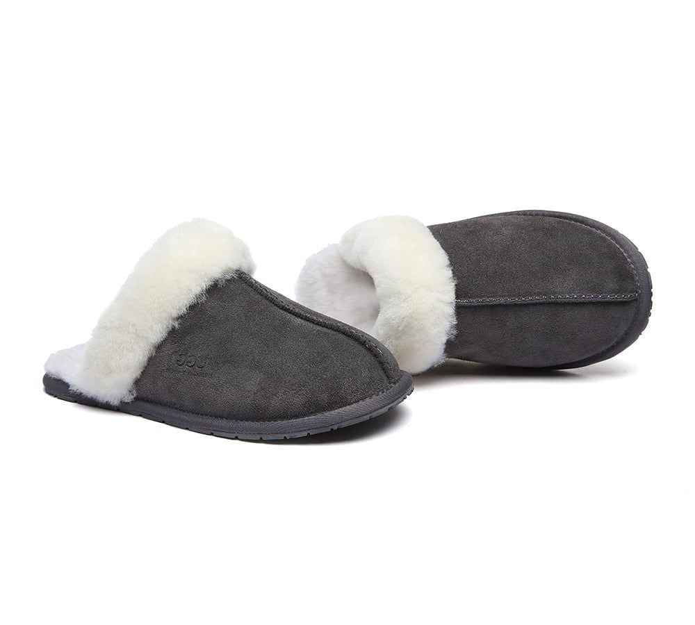 AUSTRALIAN SHEPHERD® UGG Slippers Premium Sheepskin Wool Scuff Rosa