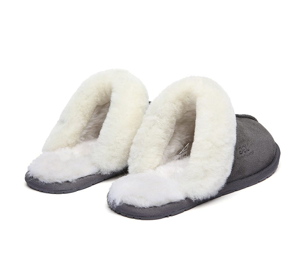 AUSTRALIAN SHEPHERD® UGG Slippers Premium Sheepskin Wool Scuff Rosa