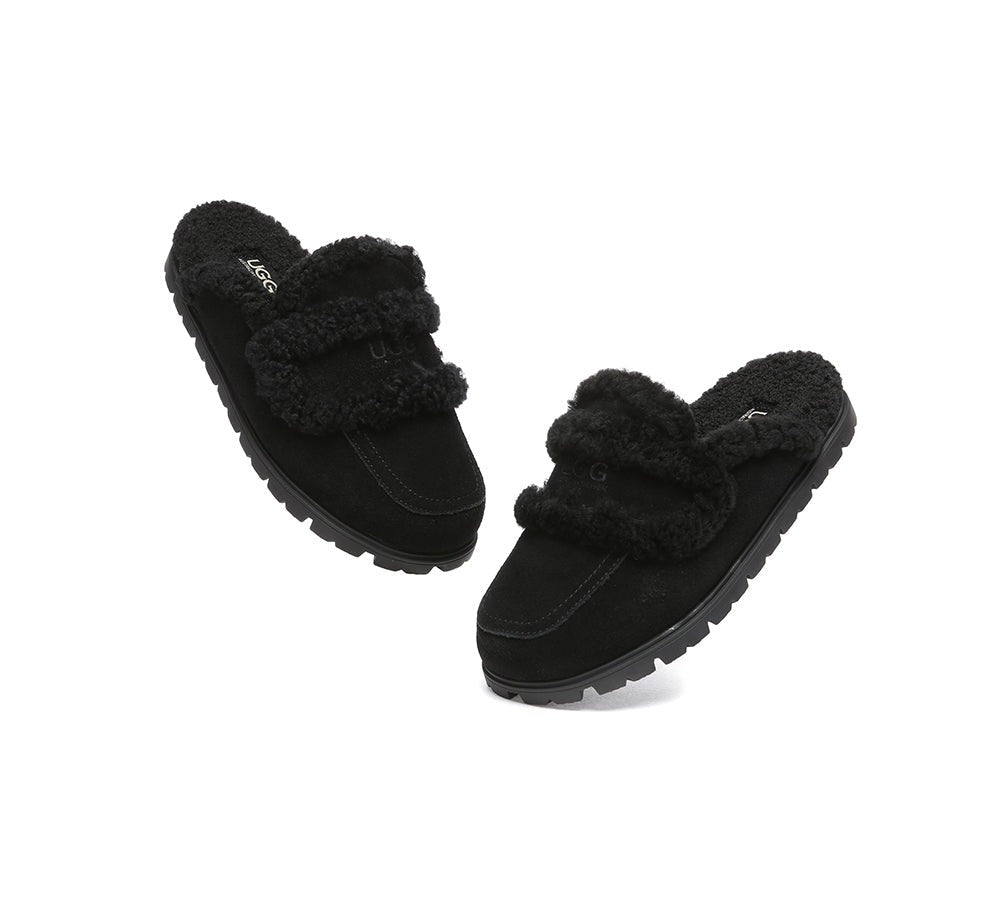 AUSTRALIAN SHEPHERD® UGG Slippers Women Sheepskin Wool Shearling Lined Remi