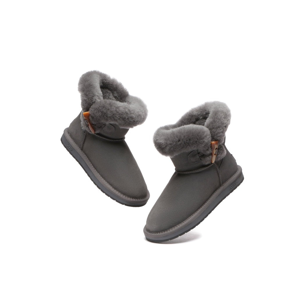 AUSTRALIAN SHEPHERD® UGG Boots Women Sheepskin Wool Horn Toggle Closure Mini Tiara