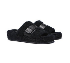 EVERAU® Slippers Women Curly Sheepskin Wool Croft